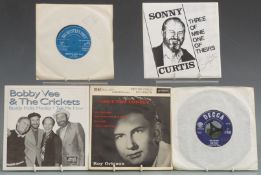 Approximately 140 singles and EPs including Billy Fury demo and some signed records by Mike Berry