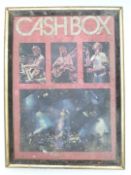 Cashbox framed Genesis print on canvas, 35 x 25cm, Ex Peter Gabriel