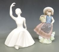 Four figurines including Royal Worcester