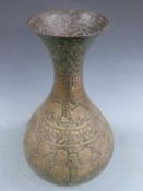 A large Eastern brass vase, H50cm