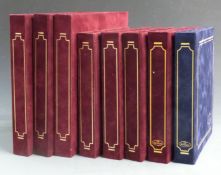 Eight albums of Benham silk covers and postcards, various subjects