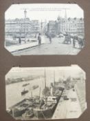 Album of French postcards to include Rouen, Malaunay, Amiens, Dieppe, Paris including 1910 floods