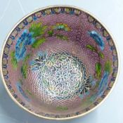 A 19thC/20thC plique à jour lidded bowl, H10cm COLLECTING MONDAY 19TH