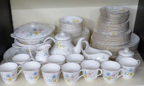 Royal Doulton dinner and tea ware in Elegy pattern, mostly ten place setting, approximately 70