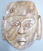 Eastern carved stone mask, H27cm