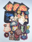 Collection of enamel and cloth badges including hospital / nursing services, Gloucestershire