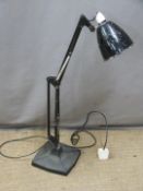 Vintage Anglepoise lamp with cast iron base, H77cm