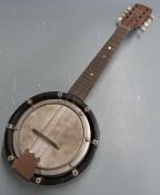 Mandolin ukulele banjo, c1930s, in original case