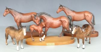 Five Beswick horses including Spirit of Affection