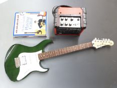 Yamaha Pacific electric rhythm / lead guitar, serial number PAC 112J with green lacquered finish, in