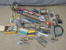 Tools to include pipe bender, Stanley No 50 plane, ratchet etc