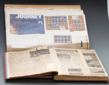 Two large albums of ephemera, postcards, photographs and clippings, relating to Kenya / Colonial /