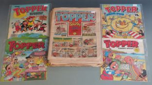 Forty-six issues of The Topper comic magazine dating from 1970 onward.