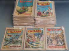 Over 120 Wizard comic books/ magazines 756 (1937) to 1963 (1970) the last issue before it merged