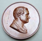 Victorian commemorative / presentation medal for Benjamin Arthur Heywood (1755-1828) banker, verso