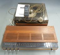 Bang & Olufsen Beogram 1000 record player, together with a matching tuner amp Beomaster 1000 in teak