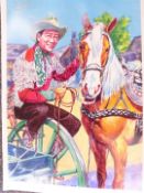 Two Walt Howarth signed limited edition original artwork prints The Dead Man's Hand 30x42cm 16 of 22