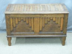 Oak blanket box, W89 x D38 x H54cm