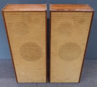 A pair of vintage floor standing stereo speakers, 85 x 35cm