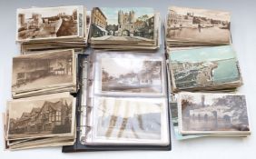 A small album of postcards, mostly Gloucestershire including Moreton in Marsh, Gloucester, Bourton