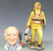 Royal Doulton Lifeboatman HN 2764 and a character jug Johnners