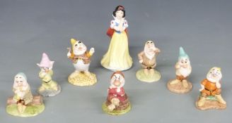 Royal Doulton, Walt Disney boxed Snow White and the Seven Dwarfs set of eight figures