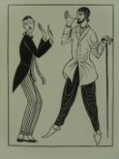 Eric Gill (1882-1940) wood engraving 'The Tyranny of the Tailors', with label verso, 12 x 10cm