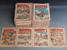 Two-hundred-and-fourteen The Hotspur comic books/ magazines comprising 111 first series 1946-58