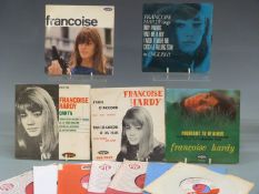 Twelve Francoise Hardy singles and EPs