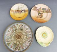 Denby Glyn Colledge pedestal dish (diameter 32cm), two Royal Doulton Series Ware plates and a