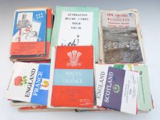 Large collection of Rugby programmes c1947-1981 including many international matches, England,