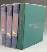 Four albums of first day covers