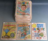 One-hundred issues of Thunder, Action and Jackpot comic books and magazines including Thunder