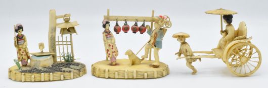 Three early 20thC Chinese celluloid/ plastic models