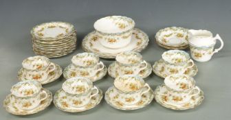 A collection of early Royal Albert florally decorated teaware, approximately 35 pieces
