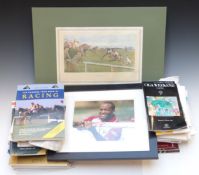 Horse racing ephemera, signed Brian Lara photograph with certificate, 'Racing Memories of the