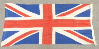 Vintage panel stitched Union Jack flag, approximately 175 x 80cm