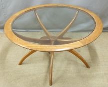 G Plan retro / mid century modern Astro Spider coffee table, D90 x H45cm