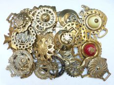 Approximately 34 horse brasses including 1980s/90s National Horse Brass Society year brasses, HRH