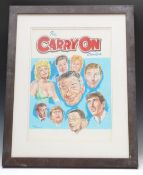 Walt Howarth watercolour original artwork of the The Carry On Omnibus, possibly a pre-production