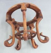 Chinese hardwood stand, diameter 22, H20cm