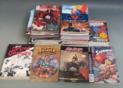 Forty-six comic and similar books including Marvel The Ultimate Graphic Novels Collection, DC The