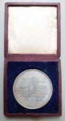 Victorian cased commemorative medal / medallion for the opening of Exhibition of Art Treasures of
