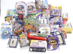 A collection of various action figures including Star Wars, Mutant Mania, Deadstone Valley, Fast