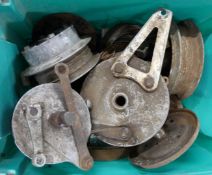 Motorbike parts including hubs and backplates