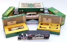 Seven Corgi, MRC, Matchbox and Lledo diecast model vehicles and vehicle sets including Elvis Pink