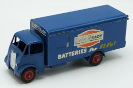 Dinky Supertoys diecast model Guy Warrior Van with blue cab, chassis and body, red hubs and 'Every