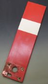 British Railways enamel home signal, marked BR to edge, length 122cm