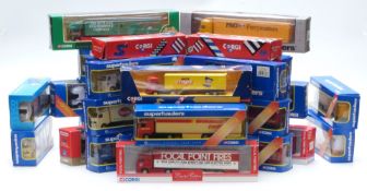 Thirty-one Corgi Superhaulers and similar diecast model lorries including James Irlam, C S Ellis,