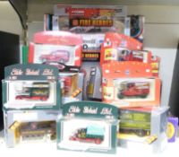 Twenty-five Corgi diecast model vehicles including Vintage Glory Of Steam, The Beatles Collection,